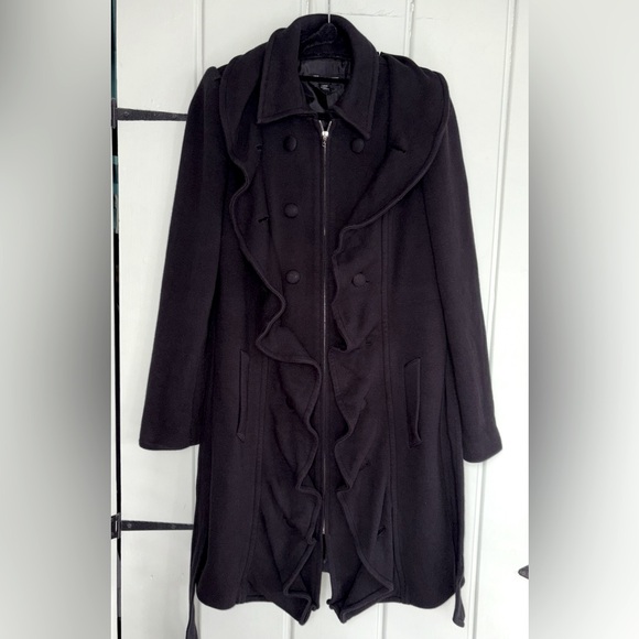 INC International Concepts Jackets & Blazers - INC Brand Black Double-Breasted Women's Coat size Large